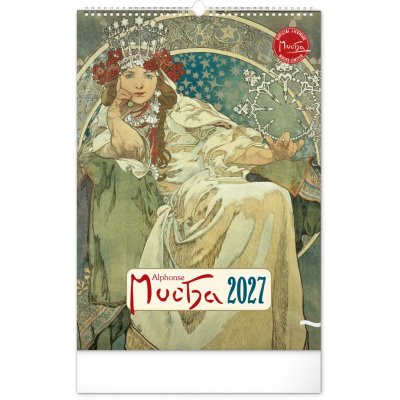 Nástěnný Alfons Mucha 2027 – Zboží Dáma