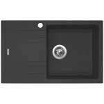 Granitový dřez Sinks Linea 780 SIGLI780480N30P, Grandblack, Dřez pravý – Zboží Živě