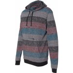 svetr s tištěnými pruhy a klokánkou Burnside Červená černá – Zboží Dáma