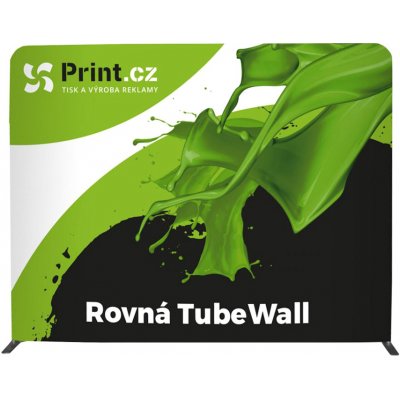 Print.cz Prezentační textilní stěna TubeWall, rovná, 400x228 cm – Zbozi.Blesk.cz