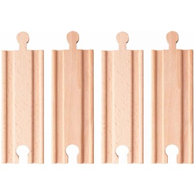 Woody dřevo Kolej rovná krátká set 4ks příslušenství k vláčkodráze