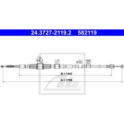 Lanko ruční brzdy ATE 24.3727-2119.2 (24372721192)