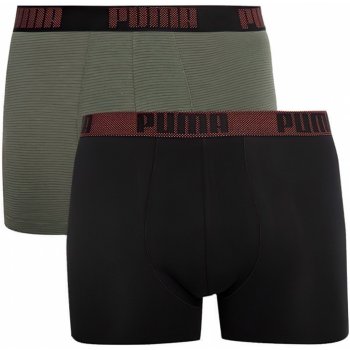 Puma pánské boxerky Birdfeet Stripe Boxer 2-pack Green