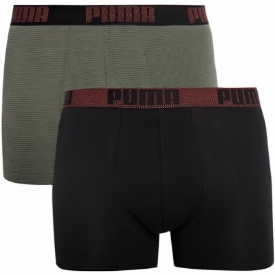 Puma pánské boxerky Birdfeet Stripe Boxer 2-pack Green – Zboží Mobilmania