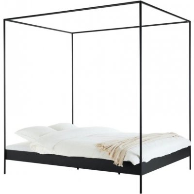 Noo.ma Eton II. s roštem Černá kovová – Zboží Mobilmania