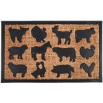 ESSCHERT DESIGN Gumová "BEST FOR BOOTS" s kokosovým vláknem Zvířátka z farmy přírodní s černou 76 x 45 cm – Zboží Dáma