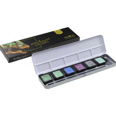 FineTec Akvarelové barvy metalické modré F0602 6 ks – Hledejceny.cz