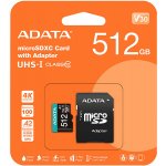 ADATA MicroSDXC 512 GB AUSDX512GUI3V30SA2-RA1 – Zboží Živě