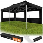 tectake Viola 3x6 m, hliník, 3 boční stěny černá – Zboží Dáma