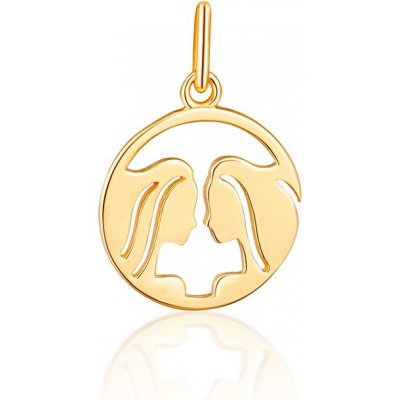 JVD Stříbrný pozlacený přívěsek znamení BLÍŽENCI v kolečku SVLP1080X61GOBL – Hledejceny.cz