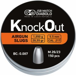 Diabolky JSB KnockOut Slugs .217 5,5 mm 150 ks