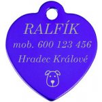 Šperky4U Hliníková psí známka srdce PZ002 DB – Hledejceny.cz