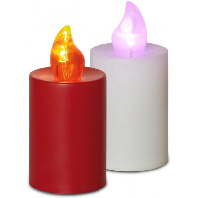 HomeLife Elektrická svíčka s plamenem červená 2 ks AA46 – Zbozi.Blesk.cz