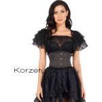 Korzety.cz Korzet Stahovací korzet pod prsa v extra nízkém střihu z černého saténu pro pas – Zboží Mobilmania