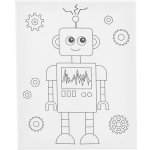 Creative Malířské plátno s předtiskem 24x30 cm ROBOT – Hledejceny.cz