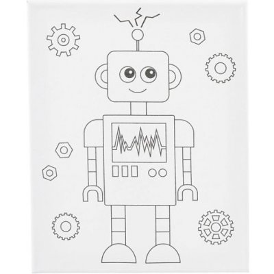 Creative Malířské plátno s předtiskem 24x30 cm ROBOT – Hledejceny.cz