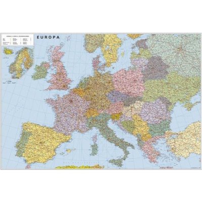 Evropa - politické rozdělení -A0 -1:3 600 000 - nástěnná mapa /ZES/ – Zboží Mobilmania