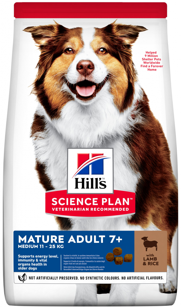 Hill’s Science Plan Mature Adult 7+ Medium Breed Lamb & Rice 14 kg