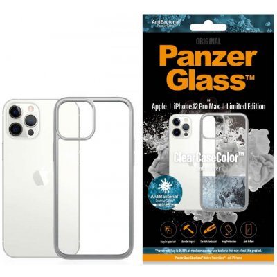 Pouzdro PanzerGlass ClearCase Antibacterial Apple iPhone 12 Pro Max stříbrný - Satin stříbrné – Hledejceny.cz