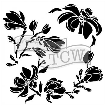 Šablona TCW 6"x6" magnolia Blossoms