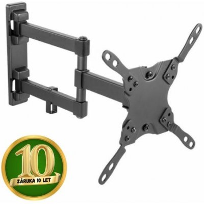 Držák na TV 13"- 42" na zeď Holmios, kloubový 90°h 5-12°v, nosnost 20kg, 10 let záruka – Zboží Mobilmania