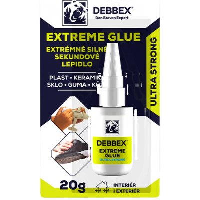DEN BRAVEN Extrémně silné sekundové lepidlo EXTREME GLUE 20 g – Zboží Mobilmania