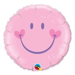 Kruh Sladký úsměv růžový 18 45 cm fóliový balónek