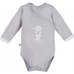 EEVI Kojenecké body s dlouhým rukávem Newborn šedá – Zboží Dáma