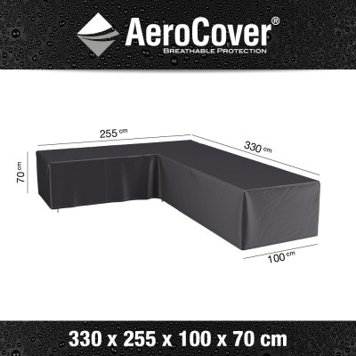 Aerocover 7946 Ochranný obal na zahradní rohovou sedačku 330x255x100 v.70 cm levý roh – Hledejceny.cz