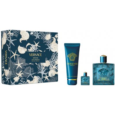 Versace Eros EDP 100 ml + EDP 5 ml + sprchový gel 150 ml dárková sada – Zbozi.Blesk.cz