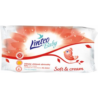 Linteo Baby dětské vlhčené ubrousky Soft/Cream 72 ks – Zbozi.Blesk.cz