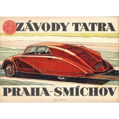 Závody Tatra - Praha Smíchov - ceduľa 29cm x 20cm Plechová tabuľa – Zbozi.Blesk.cz