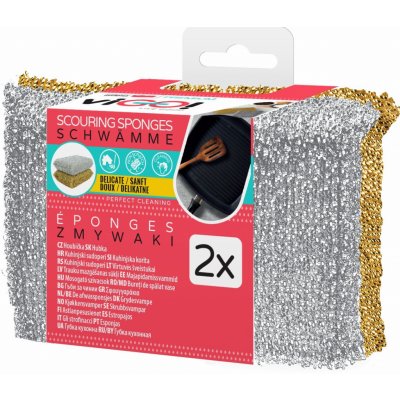 QUICKPACK viGO! Houbičky na nádobí drátěné 11x7,5x3cm 2 ks 7736105A – Zboží Dáma