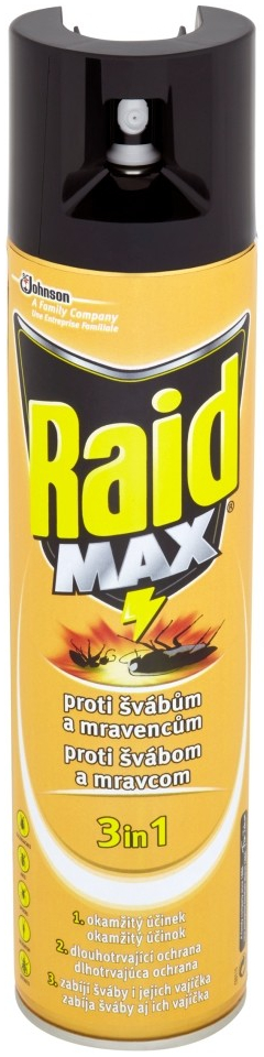 Raid Max proti švábům a mravencům 3v1 400 ml