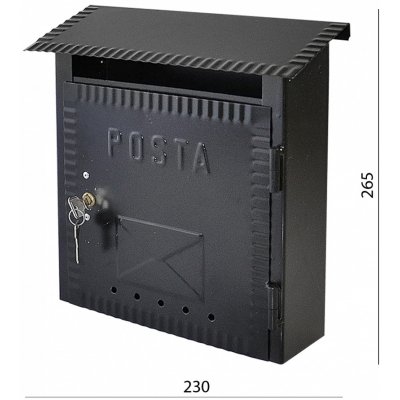 Kovoinox Poštovní schránka H 230 x L 270 x W 70 mm – HobbyKompas.cz