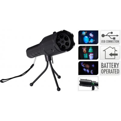 Koopman LED projektor do interiéru, černý, 22 x 16 cm – Hledejceny.cz