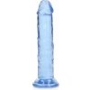 Dilda RealRock Crystal Clear Realistic 6″ modré dildo s přísavkou 15,5 x 2,8 cm