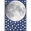 Crearreda 18112 Samolepicí dekorace WA L Glow MoonSvítící měsíc 1 arch 47x67 cm