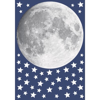 Crearreda 18112 Samolepicí dekorace WA L Glow MoonSvítící měsíc 1 arch 47x67 cm – Zboží Mobilmania