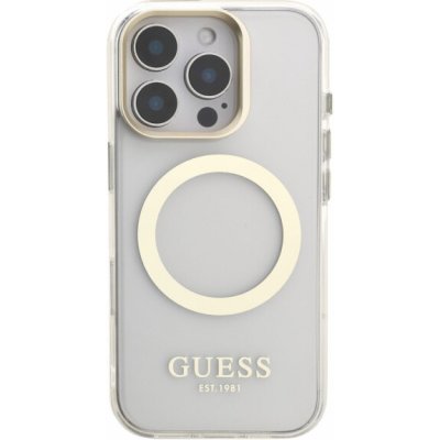 Guess IML Gold Outline kryt s výklopným stojánkem a MagSafe pro iPhone 16 Pro Max - čirý 57983125106 – Zboží Mobilmania