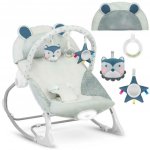Ricokids houpací vibrační křesílko lehátko šedá Owl – Sleviste.cz