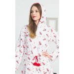 Vienetta Secret župan krátký kapucí na zip Jezevčík bílá – Zboží Dáma