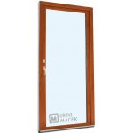 Kömmerling balkonové dveře 70 AD OS levé zlatý dub/bílá 80 x 210 cm oboustranná klika + FAB + hliníkový práh – Hledejceny.cz