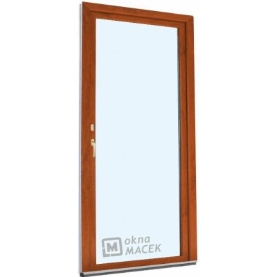 Kömmerling balkonové dveře 70 AD OS levé zlatý dub/bílá 80 x 210 cm oboustranná klika + FAB + hliníkový práh – Hledejceny.cz