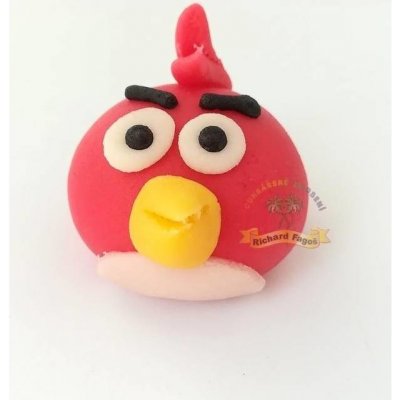 Figurka na dort Angry Birds Red 4cm z kokosové hmoty Fagos