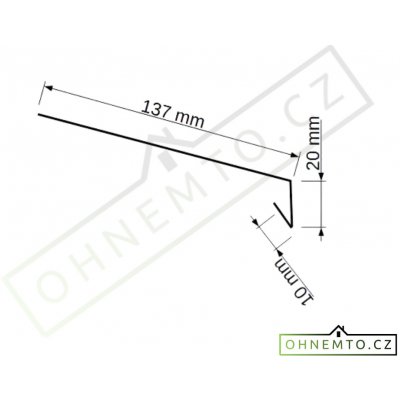 Ohnemto Okapnice RŠ 167 1 bm RAL RR 033 černá Pozink Mat – Zbozi.Blesk.cz