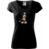 Dámské tričko s potiskem Bernský salašnický pes štěně černá fotka Pure dámské triko Černá