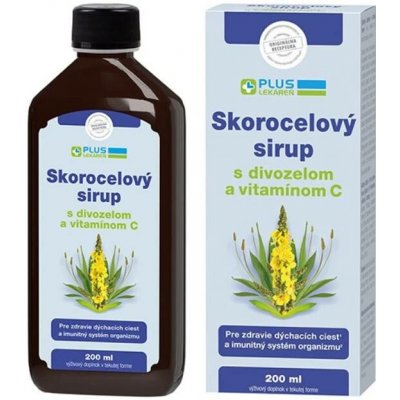 PLUS LÉKÁRNA Jitrocelový sirup s diviznou a vitamínem C 200 ml – Hledejceny.cz