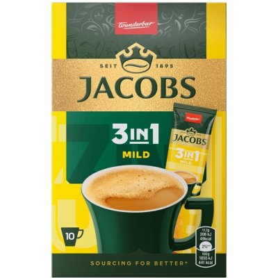 Jacobs Mild 3v1 Instantní káva 10 x 11,1 g – Zboží Mobilmania