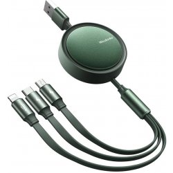Mcdodo CA-7252 USB 3v1 zatahovací, 1,2m, zelený